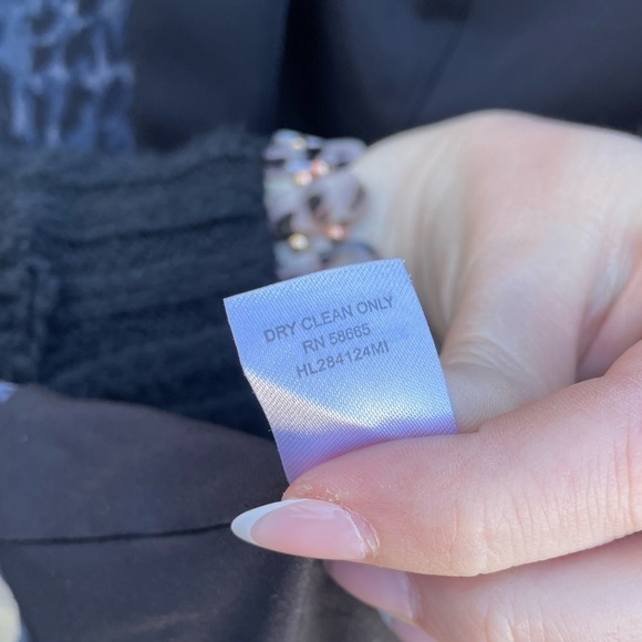 Trouve Snow Leopard Fitted Open Front Structured Black Business Casual Blazer - Picture 6 of 6